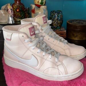 EUC Nike Women's Court Royale 2 Mid in Light Soft Pink High top sneaker shoes i